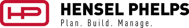 Hensel_Phelps_LOGO-96h A black rectangle with a red line running horizontally across the middle, bending upward at the left edge.